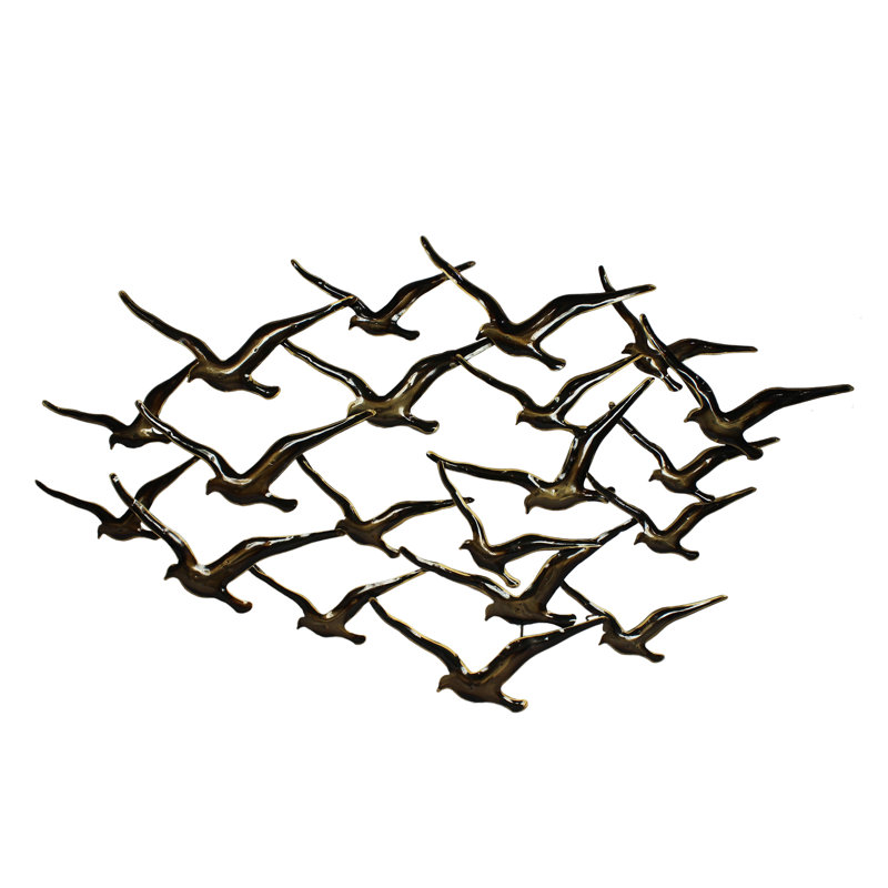 Urban Designs Flying Flocking Birds Wide Metal Wall Décor & Reviews